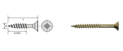 Immagine prodotto di Vite Per Legno Zinco Giallo 6.0*90/60Mm