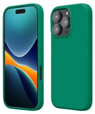 Zdjęcie produktu dla etui na telefon komórkowy kwmobile do iPhone 16 Pro Case, do iPhone 16 Pro Case - Silikonowe etui - Bezprzewodowe ładowanie - Szmaragdowa zieleń