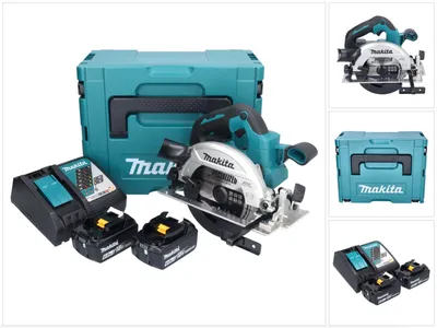 Produktbild von Makita DHS 661 RGJ Akku Handkreissäge 18 V 165 mm Brushless + 2x Akku 6,0 Ah + Ladegerät + Makpac
