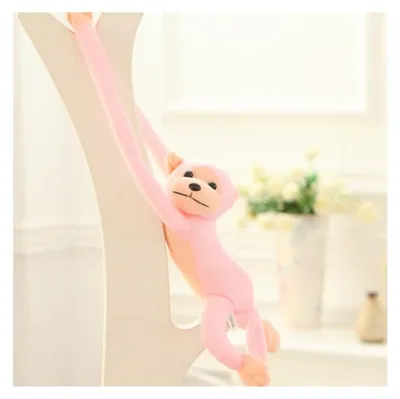 Produktbild von Leantoys Plüsch-Affe-Maskottchen mit Sound, Rosa, 60 cm