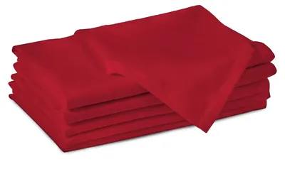 Tafelservetten aus Baumwolle, 6er-Set, 43x43 cm, tiefrot, waschbar