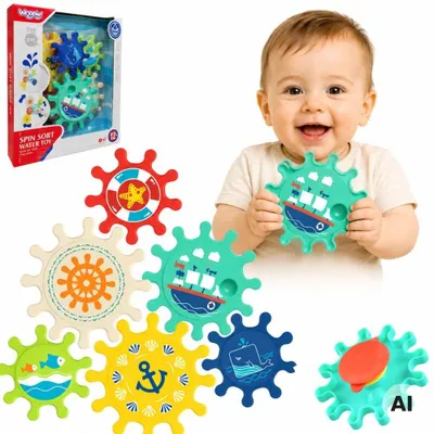 Productafbeelding van Woopie Babywaterbadspeeltje met tandwielen