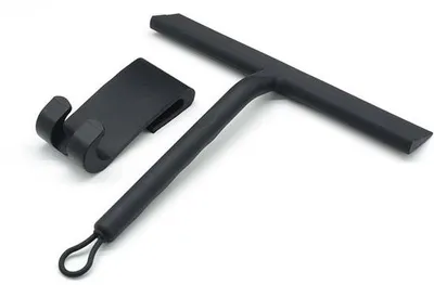 Image de Racleur en silicone pour vitres, pour cabine de douche, miroir, voiture, avec crochet