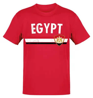 Produktbild von WM EM Fan Shirt Weltmeisterschaft Europameisterschaft 100% Baumwolle T-Shirt Rundhals Fanartikel Herren Damen Fan-Shirt - viele Länder: Ägypten / XL Land wählen: Ägypten Shirt Größe wählen: XL