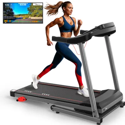 Productafbeelding van Loopband Opvouwbaar - 2.5 Pk Motor - Tot 12 Km/u - Handmatige Hellingshoek - Thuisfitness, AI-gegenereerde afbeelding