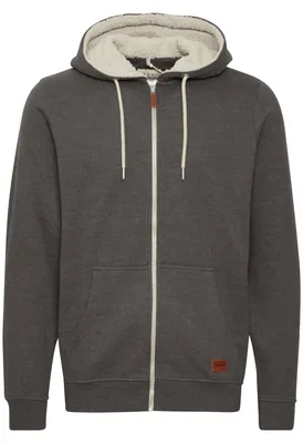 Produktbild von BLEND BHHulker Herren Sweatjacke Kapuzenjacke Zip-Hoodie Pullover mit Teddy-Futter Kängurutasche Rippbündchen Baumwollmischung Regular fit