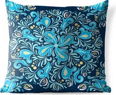 Produktbild von MuchoWow® Outdoor Kissen - Blume - Blätter - Beere - Muster - 45x45 cm - Wetterfest - Lounge Kissen - Fotokissen - Dekoratives Kissen
