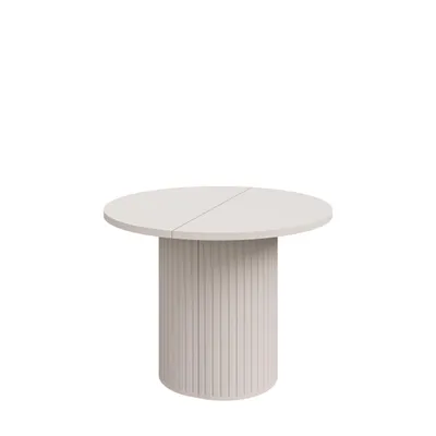 Produktbild von Oliver Edition runde Ausziehbarer Esstisch Beige Sand 100x100 cm – Modernes Design & Funktionalität