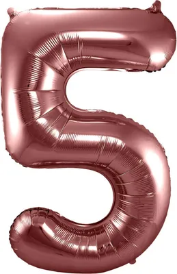 Produktbild von Bronze Metallic Zahl 5 Ballon 86cm