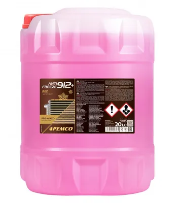 Produktbild von PEMCO 912+ -40 Kühlmittel Kühlerfrostschutz 20L Rot -40°C +125°C Antifreeze Fertigmischung G12+ type D