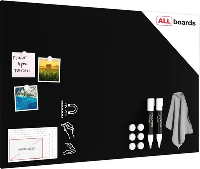 Immagine prodotto di Lavagna magnetica 90×60 cm da GESSO NERA CHALKBOARD Metalboards+ accessori