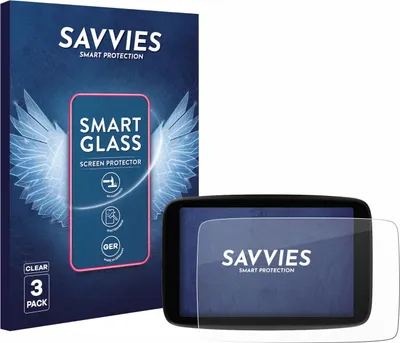 Produktbild von 3x Savvies Schutzglas Folie für TomTom GO Expert Plus 7" 9H Panzer Schutzfolie Glas Displayschutz klar transparent