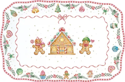 Zdjęcie produktu dla Porcelanowa taca do serwowania Sweet Christmas prostokąt