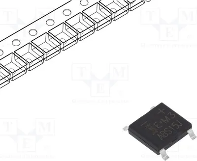 Obrázek produktu pro 10 kusů usměrňovačů Urmax pro jednofázové obvody: 600V, If: 2A, Ifsm: 50A.15 kusů jednofázových diod