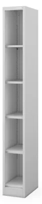 Produktbild von Schmales Metallregal für die Archivierung von Dokumenten, grau: TIM 250 x 1950 x 400 mm
