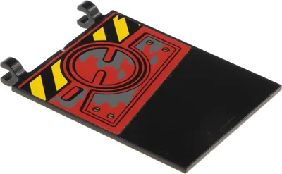 Produktbild von 1x Lego Fahne 6x5 schwarz Flagge Banner Sticker Ninjago links 70750 2525pb010L