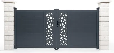 Produktbild von Doppelflügeltor aus Aluminium 3m SUNNY H.140cm grau
