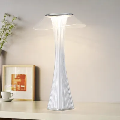 Produktbild von ZMH LED Tischlampe Touch Dimmbar 3000-6500K Weiß Nachttischlampe mit Akku Innen und Aussen Beleuchtung Tagbare Tischleuchte Aufladen Leseleuchte mit USB für Schlafzimmer Wohnzimmer Restaurant Hotel