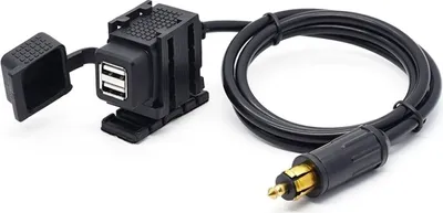 Obrázek produktu pro 12- 24V 2, 1A Motocykl Dual USB Mobilní telefon nabíječka, EU Plug