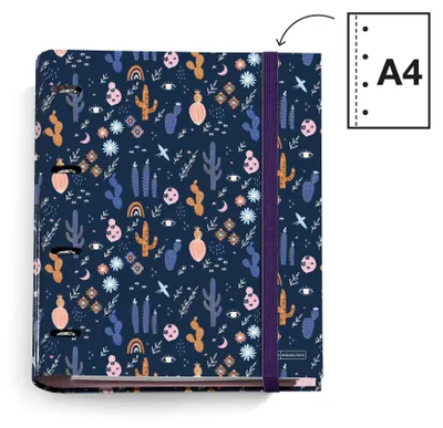 Produktbild von Miquelrius - Ringbuch A4, Ringbuch mit 4 Ringen + 100 Blatt 70 g/m² kariert 5 mm