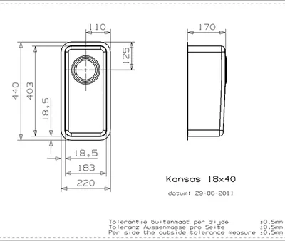 Produktbild von REGINOX KANSAS 18-40 Elite Edelstahlspüle