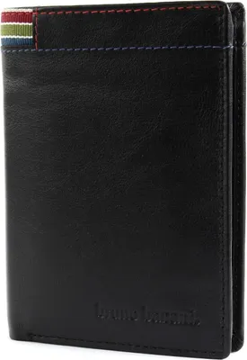 Produktbild von bruno banani Leder Geldbörse Wallet Black schwarz
