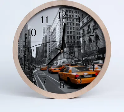 Produktbild von Holzuhr 20fi cm wanduhr - Taxi New York City