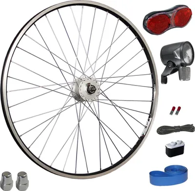 Produktbild von Taylor Wheels 28" Vorderrad für Fahrräder mit Shimano-Nabe und LED-Dynamolicht-Set