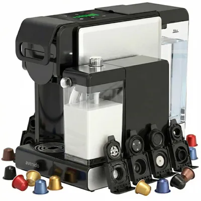 Espressomaschine, 2850 W, 19 bar, 7 Adapter, Edelstahl