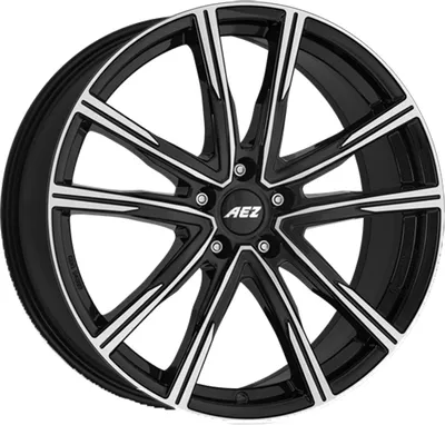 Produktbild von ALUFELGE AEZ Montreal dark 7x18 5x100 ET 39 BLACK/POLISHED