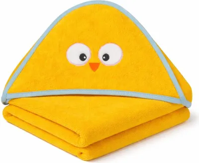 Produktbild von Egeria Kinder Kapuzentuch - Eule 70 x 100 cm gelb Eule