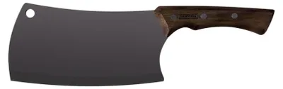 Imagen del producto de Tramontina CHURRASCO BLACK: Cuchillo para cortar carne, hacha de cocina, cuchillo, hoja de 18 cm, acero inoxidable / madera, 22845-107