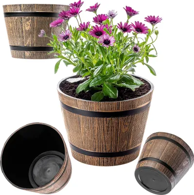 Produktbild von KADAX Blumentopf Madera 23 cm mokkabraun
