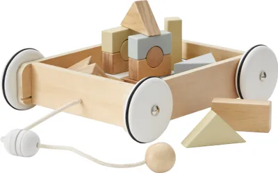 Produktbild von Kids Concept Wagen mit Holzklötzen, Bauklötze