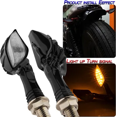 Obrázek produktu pro 1 pár motocyklu Příslušenství Univerzální typ LED světla Červená skořápka / žluté světlo