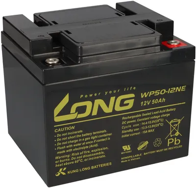 Image de Batterie AGM Kung Long WP50-12NE, 12V, 50Ah – Remplacement pour Panasonic LC-XC1238P