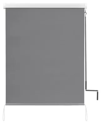 Image de Store vertical occultant - Protection solaire pour balcon - Résistant au vent et aux UV - Protection contre les regards - Cordon de tirage - 100 x 240 cm - Gris foncé