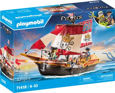 Produktbild von PLAYMOBIL 71418 Pirates Kleines Piratenschiff, Konstruktionsspielzeug