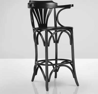Produktbild von CHAUSEY | Bugholz Barhocker | Schwarz | Bugholz | Holzsitz | Kneipenbarhocker, Stil Barhocker