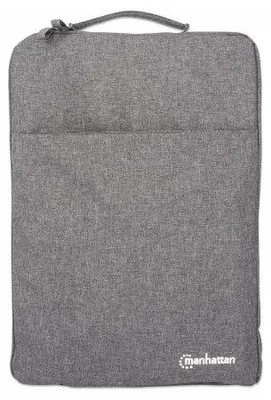 Image de Manhattan Seattle Notebook Sleeve 15,6", housse de protection pour ordinateur portable jusqu'à 15,6", chargement par le haut, rembourrage premium, imperméable, une poche intérieure, une poche frontale, anthracite