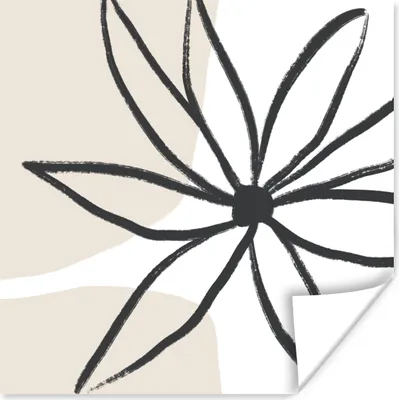 Produktbild von MuchoWow® Poster Blumen - Minimalismus - Pastell 100x100 cm - Babyzimmer