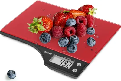 Produktbild von Duronic KS350 Digitale Küchenwaage | Ultradünne Küchenwaage aus Glaß mit digitalen Display |1g - 5kg Kapazität |Tara Funktion | Hochpräzisions Sensoren | Ideal zum Backen oder als Präzisonswaage