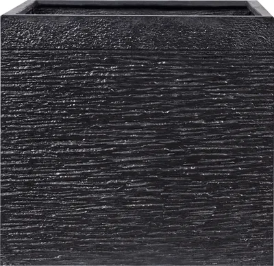 Produktbild von BELIANI Blumentopf Schwarz 50 x 50 cm Blumenkübel Quadratisch Modern
