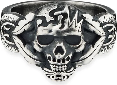 Produktbild von Cai Ring 925/- Sterling Silber matt oxidiert Totenkopf 41184234143838