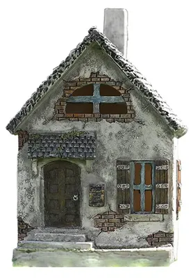 Feenhaus 14 cm Harz Miniatur Pastoralhaus Gartendeko