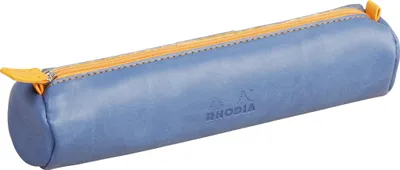 Produktbild von Rhodia 318898C, Weiches Federmäppchen, Kunstleder, Blau, Einfarbig, Uni, 215 mm