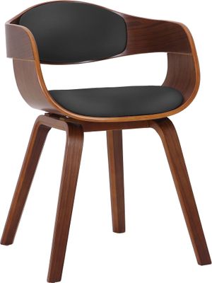 Design-Shop Židle King, dřevěné nohy ořech - Černá