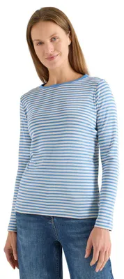 Productafbeelding van Cecil gestreept shirt, kleur: Fountain Blue, maat: XXL