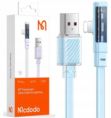 Immagine prodotto di Cavo Per Iphone, Angolare, Potente, Superveloce, Mcdodo, 36W, 1,8M, Blu