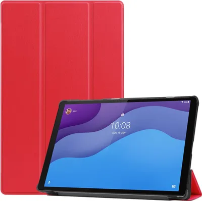Obrázek produktu pro Obal na tablet Lenovo Tab M10 2nd 2020 TB-X306F TB-X306X 10,1" Slim s funkcí stojánku a automatickým uspáním/probuzením červený
